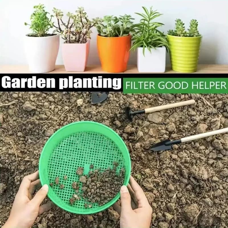 Large Capacity Plastic Soil Sieve Garden Basin