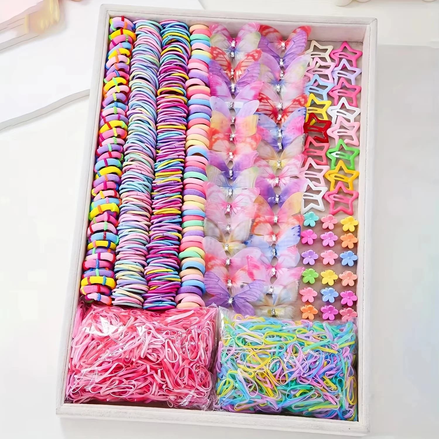 881 sets of colorful and cute girl hair accessories | including various hair clips, headbands, flowers, and bow headpieces