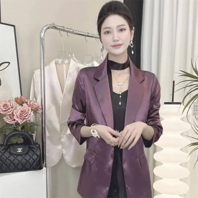 Women's Satin Suit Jacket