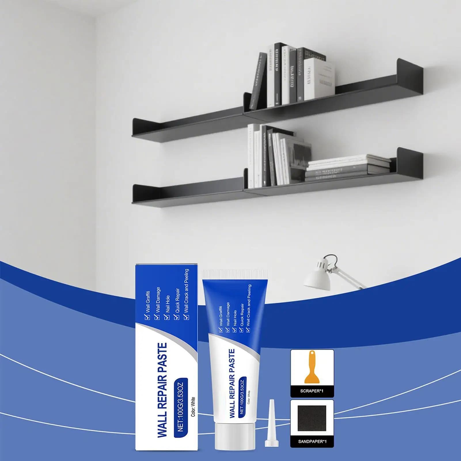 Drywall Repair Kit with Paste and Tools