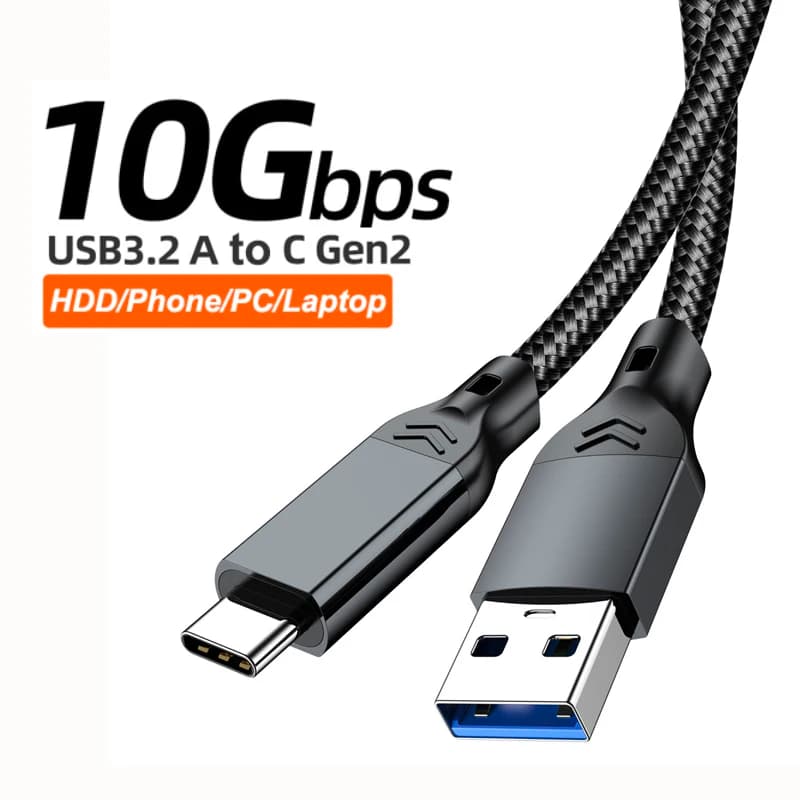 USB 3.2 Gen 2 USB-A to USB-C Cable 10Gbps