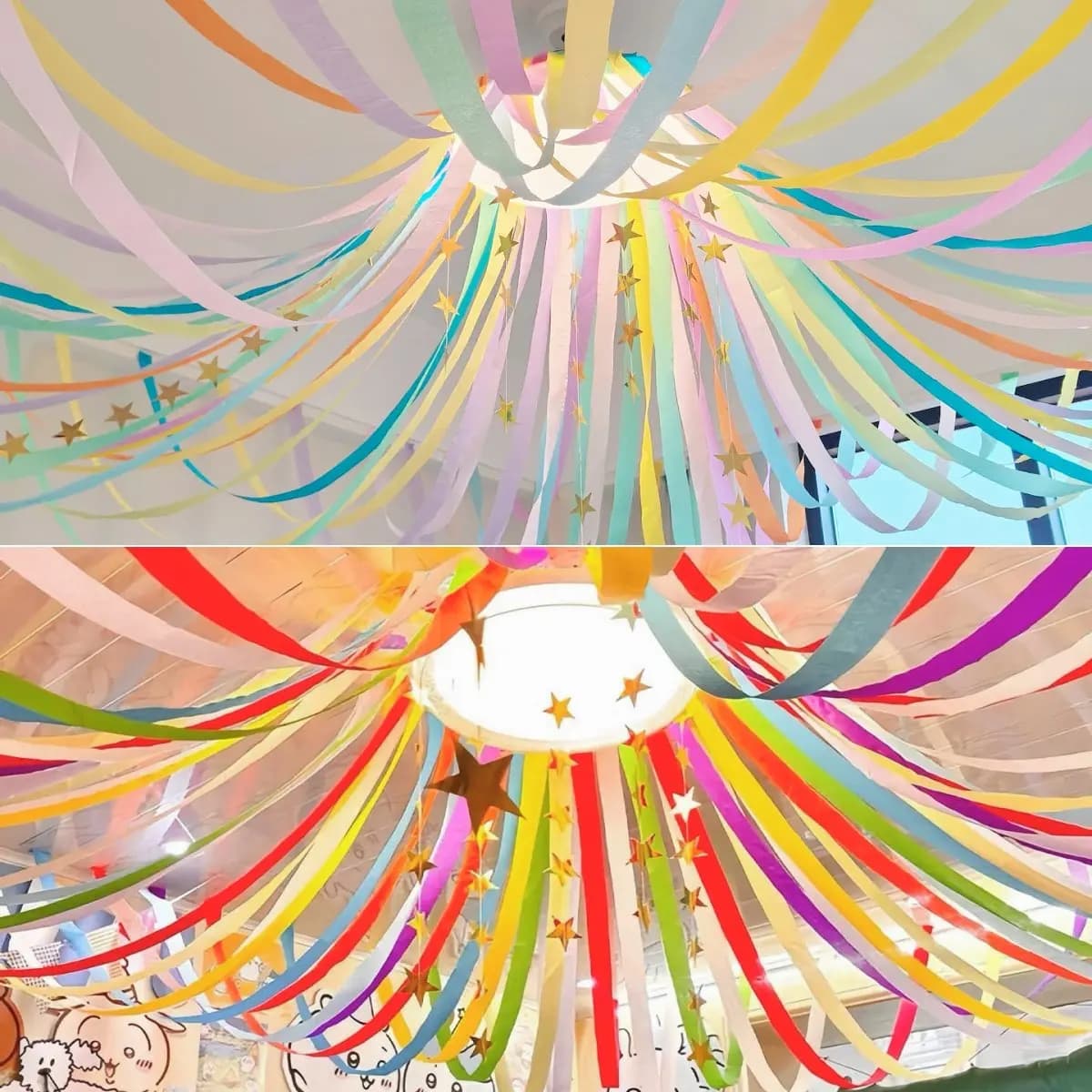 Colorful Crepe Paper Streamers Party Decoration Set