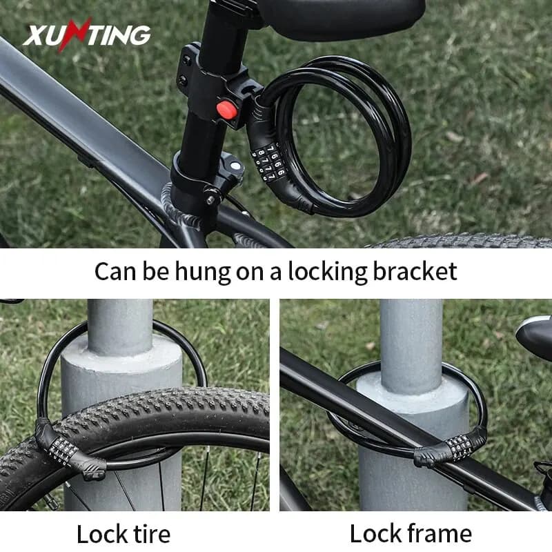 Coiled Combination Bike Cable Lock 54cm