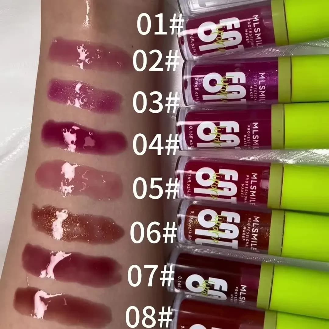 Glossy Lip Care Oil, 8 Available Shades, Hydrate And Soften Lips, Create Plump Dewy Lip Look, Comfortable All‑day Wearing