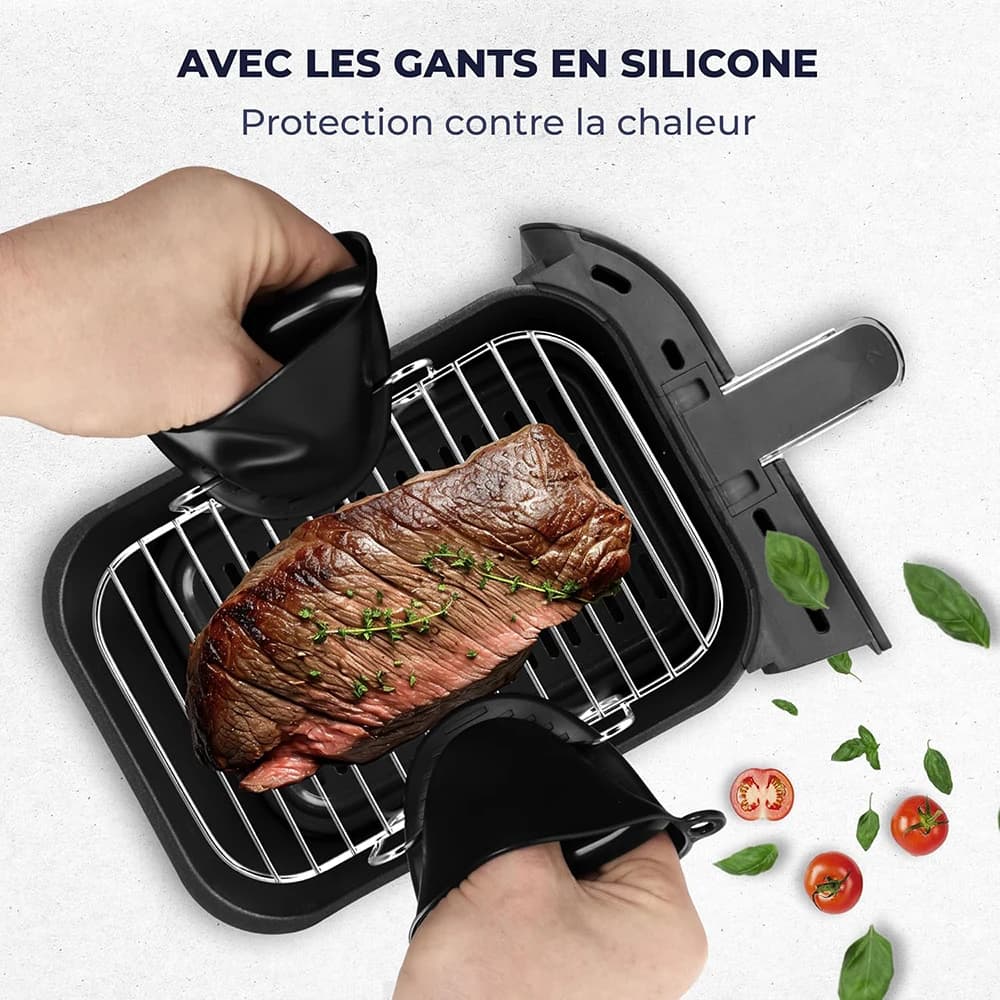 Air Fryer Accessories for Ninja AF400 AF300 DZ201 Air Fryer Racks/Paper/Gloves/Muffin Cup for 7.6L to 9.5L Dual Zone Airfryer