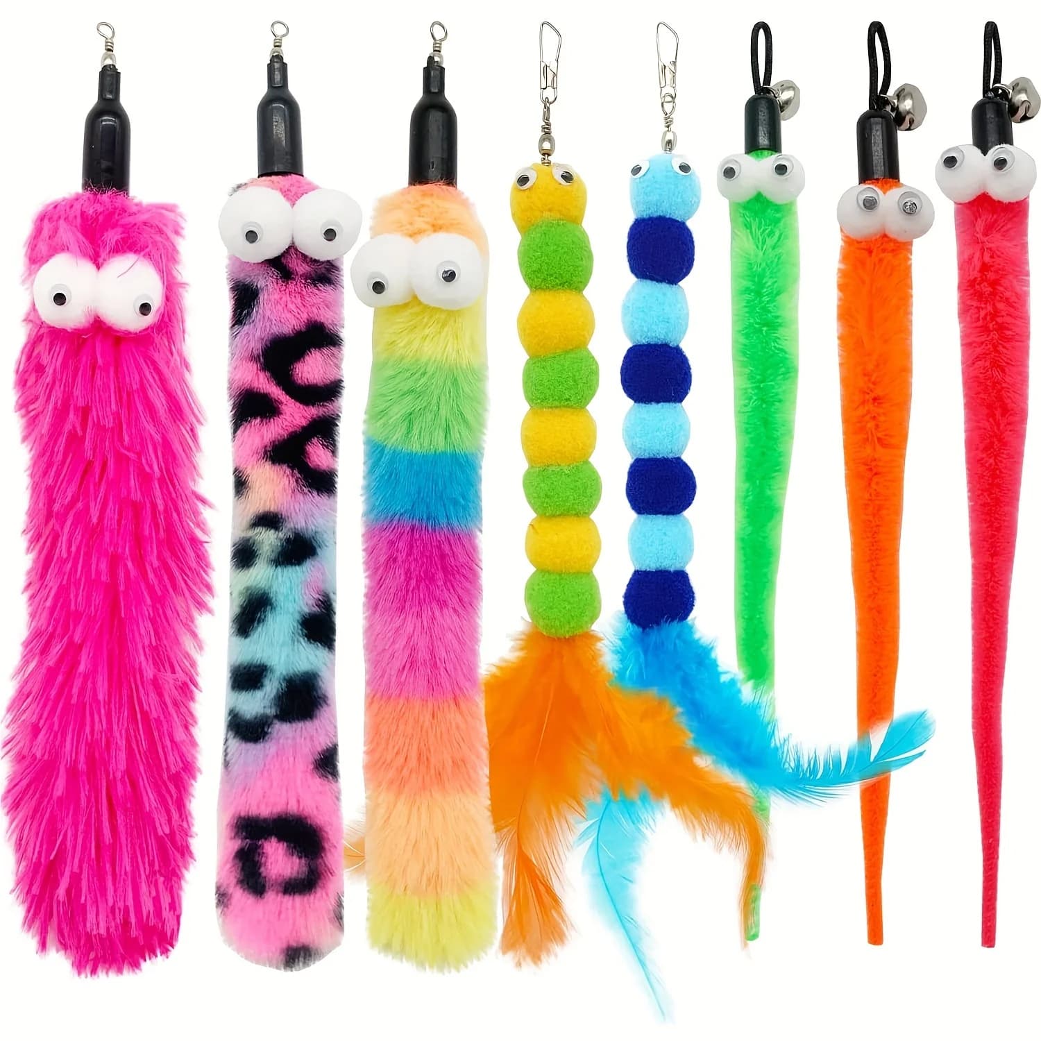 Interactive Cat Wand Toy with Feather Refills