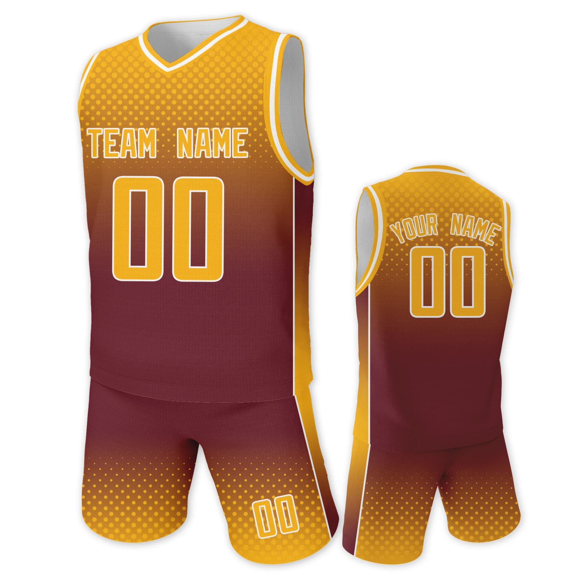 Custom Kids Basketball Jersey and Shorts Kit