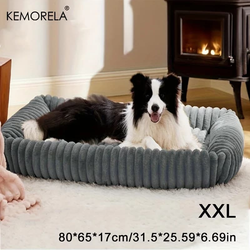 Orthopedic Plush Dog Bed for Medium Large Dogs