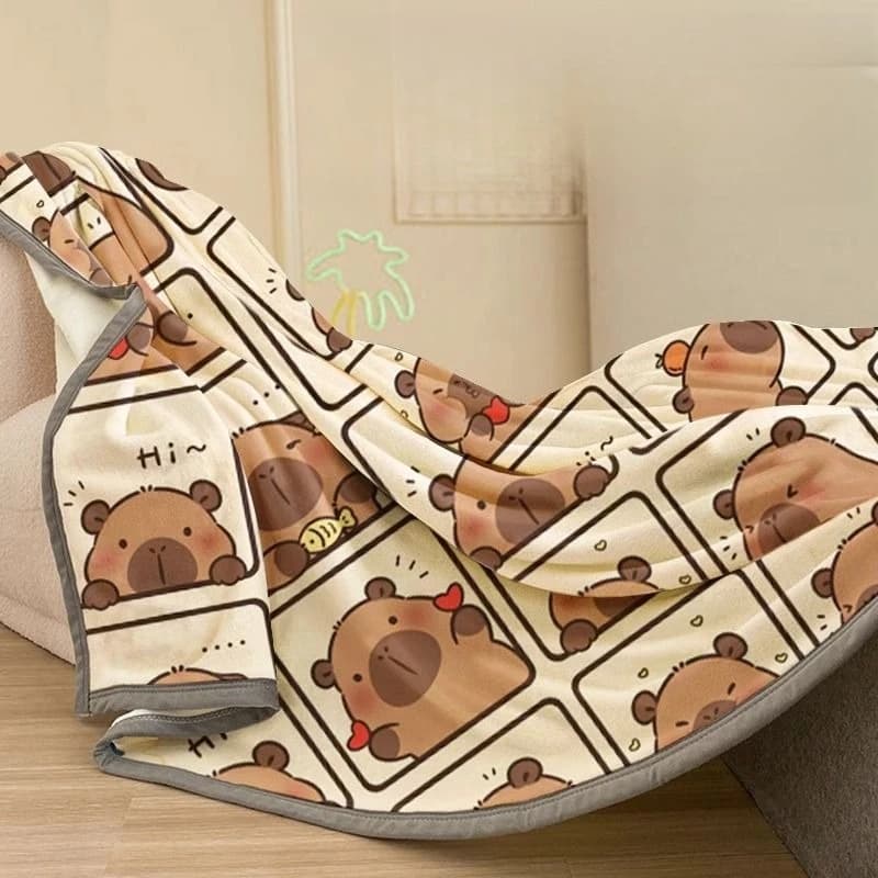 Cute Pet Print Flannel Throw Blanket