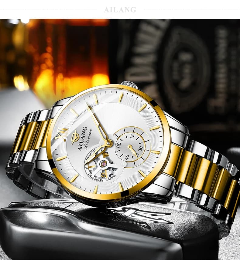 Watches for Men Tourbillon Skeleton Luminous Luxury Mechanical Self Winding Men's Wrist Watch Waterproof