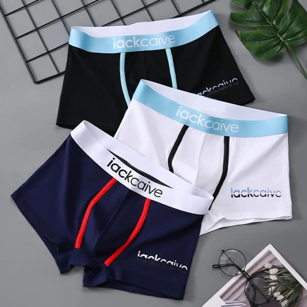 Men's Moisture-Wicking Boxer Briefs Colorful Patchwork