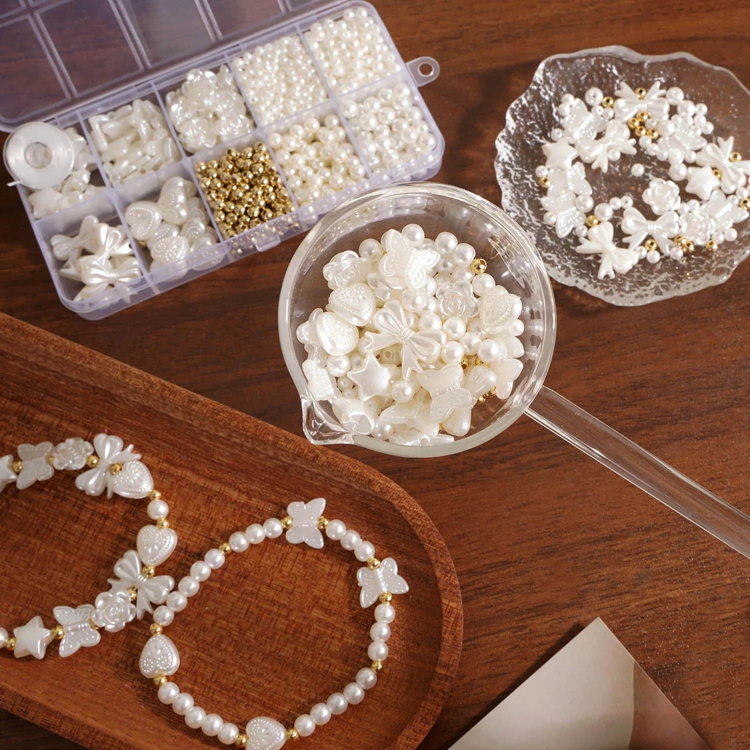 Faux Pearl Beading Kit, 800 Pieces