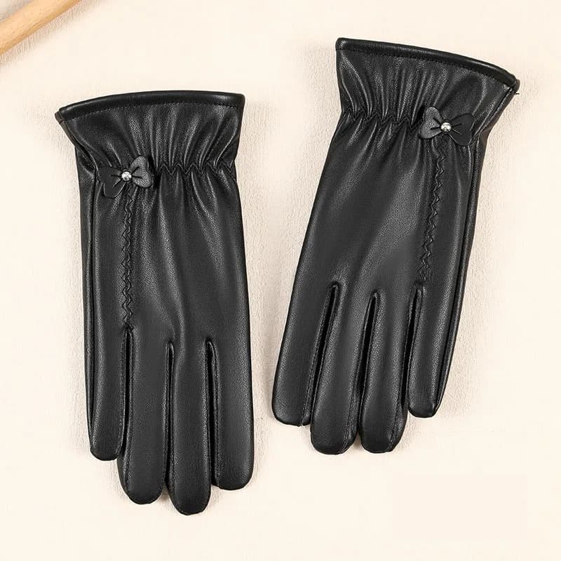 Women's Genuine Leather Winter Gloves