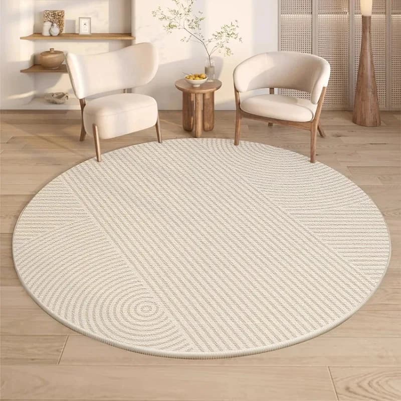 Modern Round Minimalist Bedroom Rug