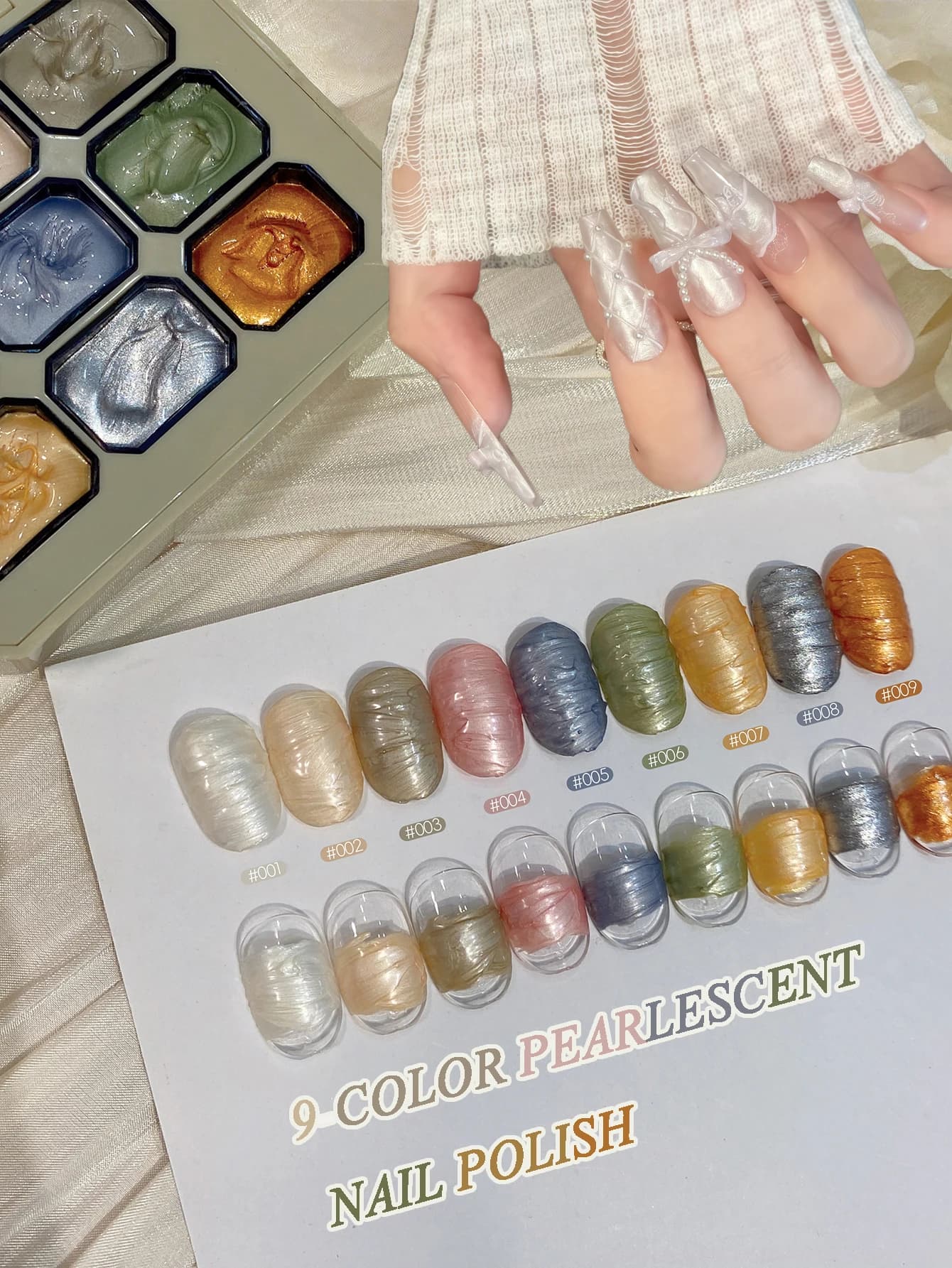Pearlescent Nail Polish Set - 9 Colors