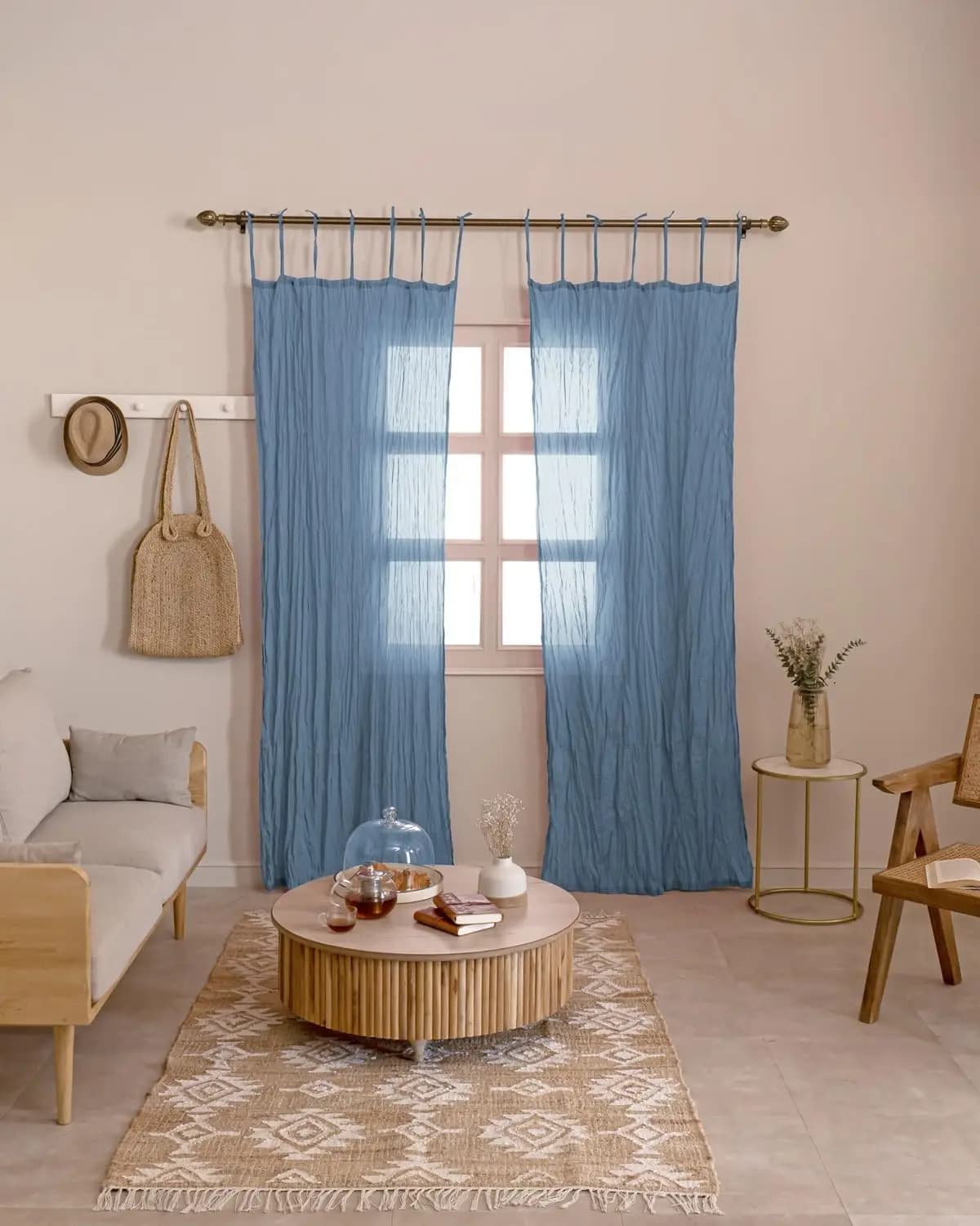 Cotton Sheer Curtain Panels