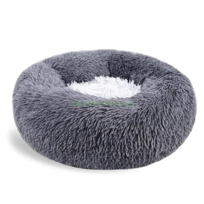 Round Plush Pet Bed for Small Dogs and Cats
