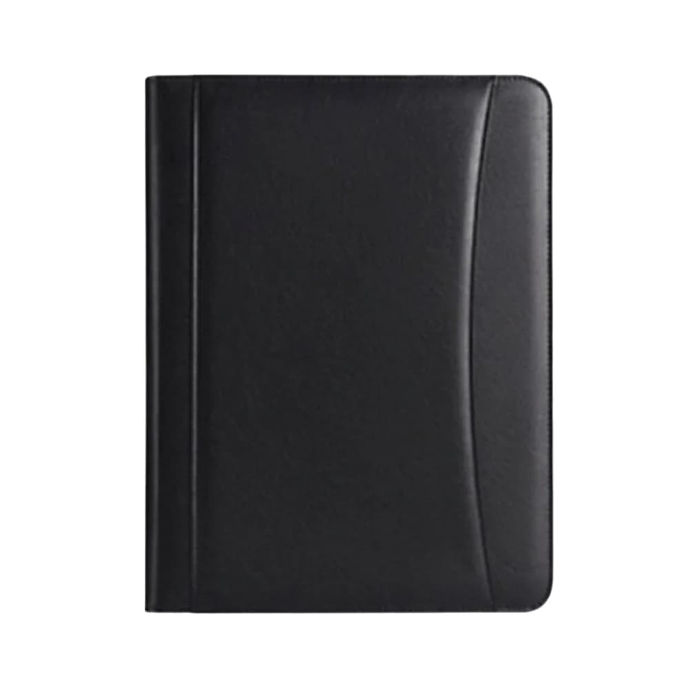 Office Supplies A4 PU Document Folder with Zipper Durable Padfolio Waterproof Multi-functional Document Organizer Meeting