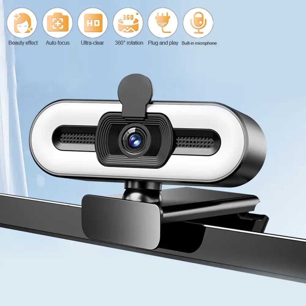 Full HD 1080P 2K 4K Webcam with Microphone PC Laptop Auto Focus Webcam Live Streaming Flexible Live Broadcast and Light Webcams