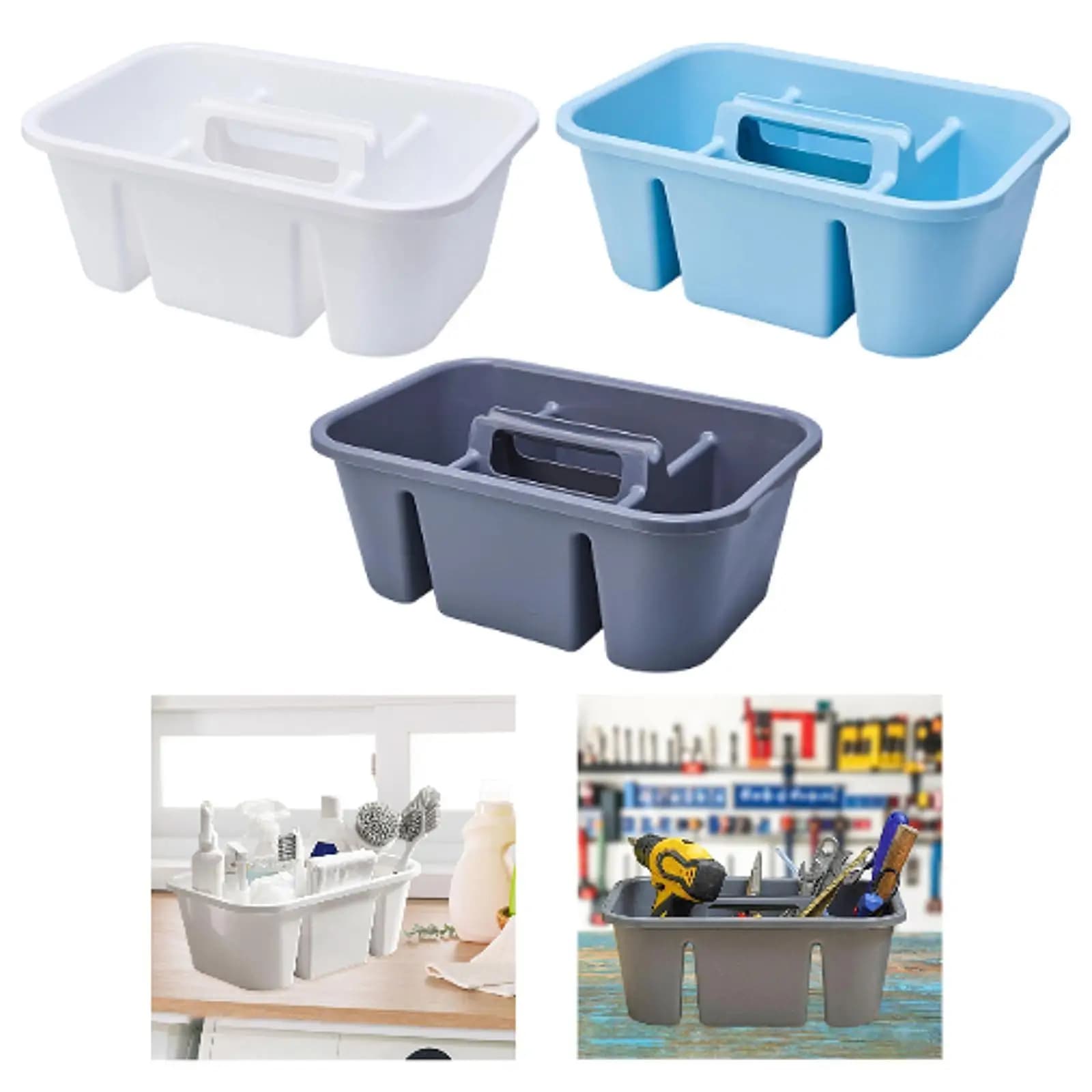 Cleaning Tool Organizer Home Use Multifunction Lightweight Easy to Carry & Store Sanitary Tool Holder Cleaning Cart Tools Holder