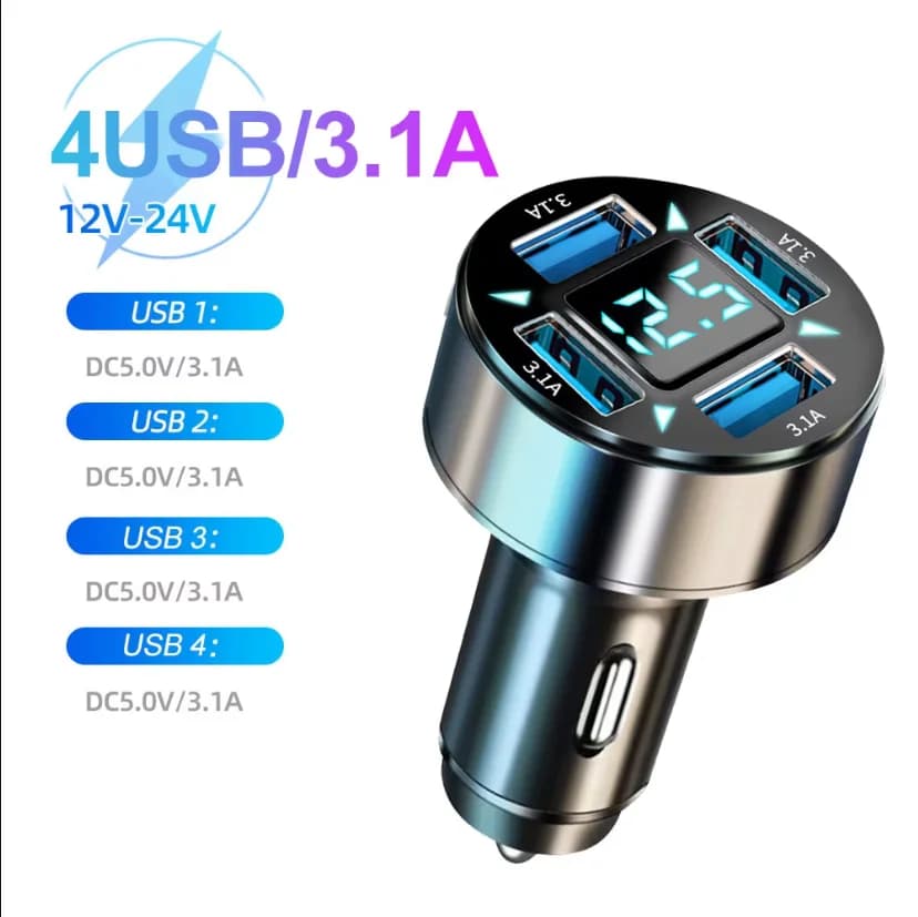 250W PD Car Charger with Digital Display