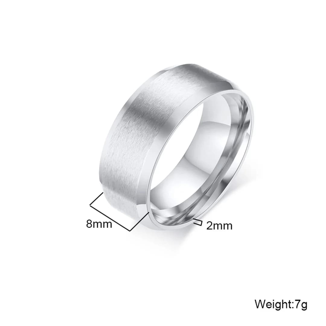 Gold-Tone Stainless Steel Wedding Band Ring