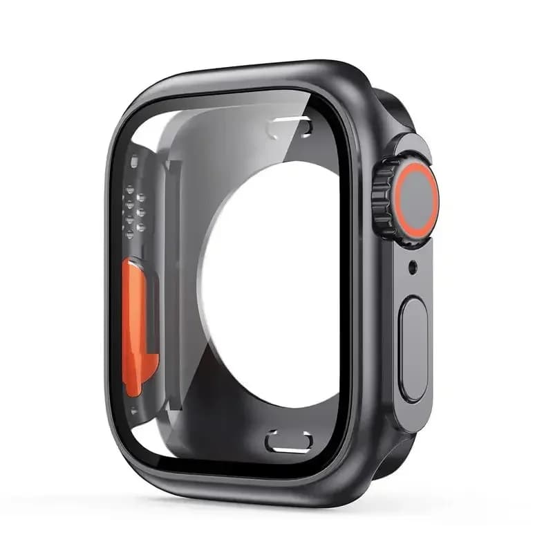 Tempered Glass+Cover For Apple Watch case 46mm 42mm 45mm 44mm 41mm 40mm Screen bumper Protector for iwatch serie 10 9 8 7 6 SE 5