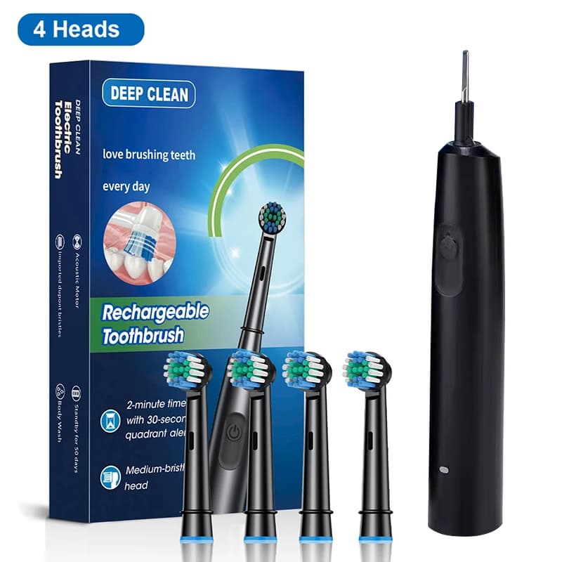 Electric Rotary Toothbrush With Eight Brush Heads