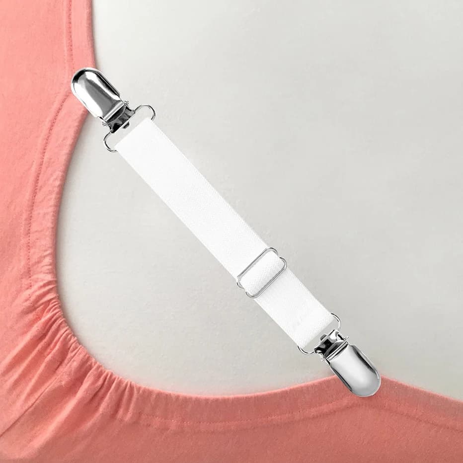Bed Sheet Grippers with Elastic Straps