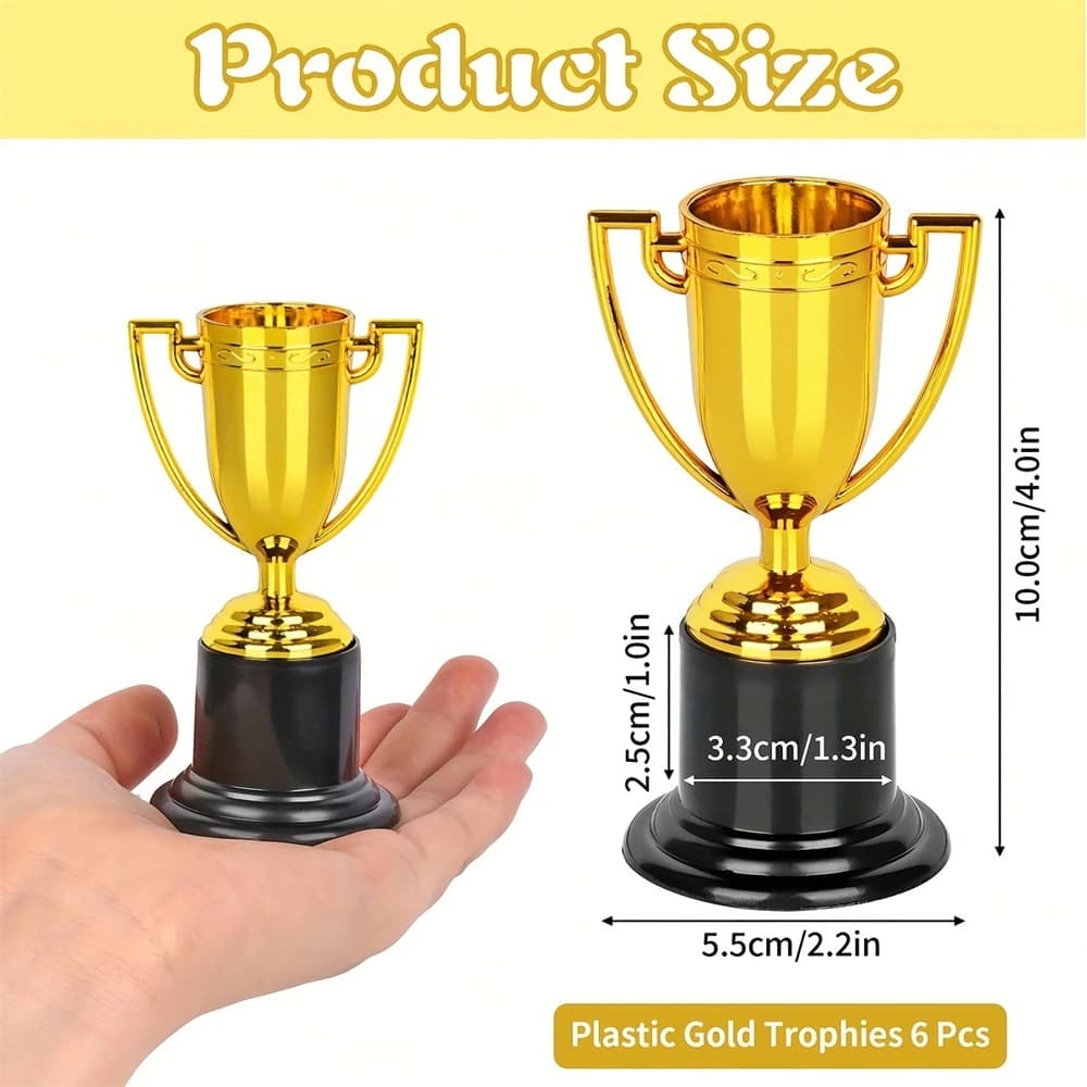 Gold Plastic Trophy Party Prizes