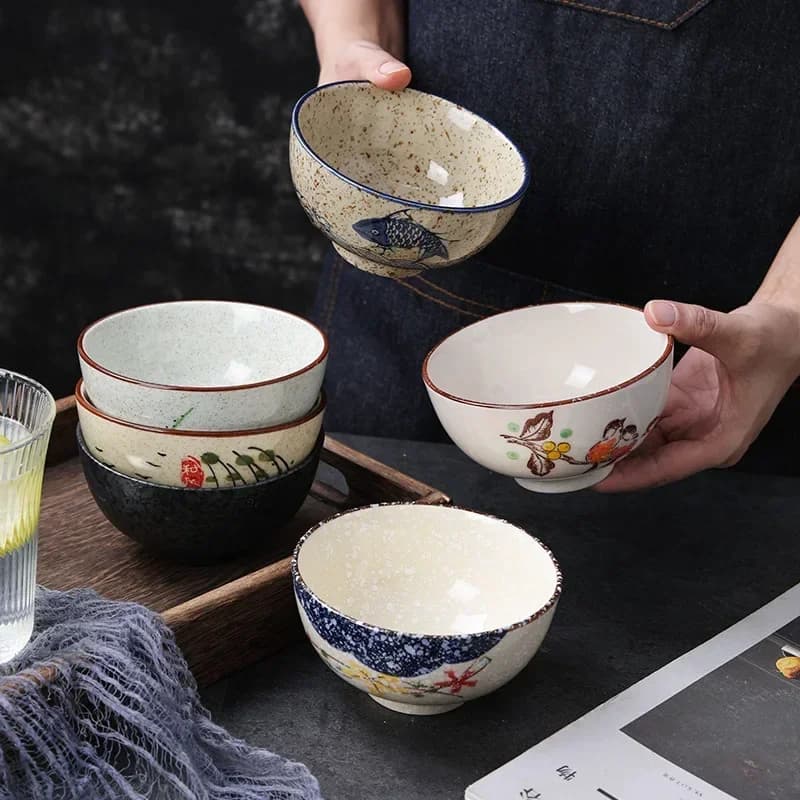 Japanese Ceramic Rice Bowl