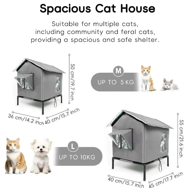 Winter Insulated Raised Dog House Waterproof