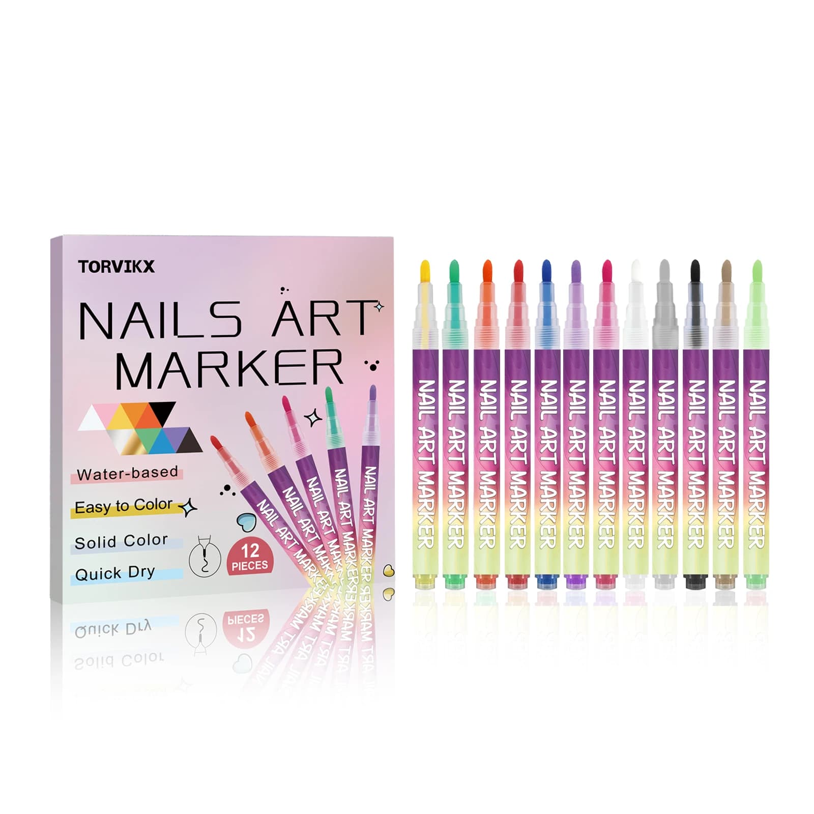 Nail Art Pen DIY Painting Fine Tip Long Lasting Color Smooth Drawing Water Based Waterproof Quick Dry Professional Beginner