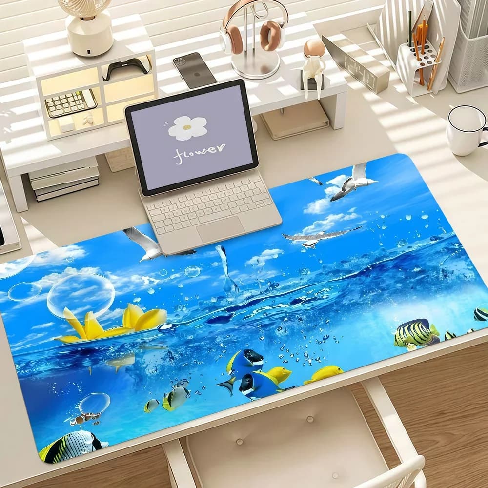 Large Gaming Mouse Pad with Stitched Edges