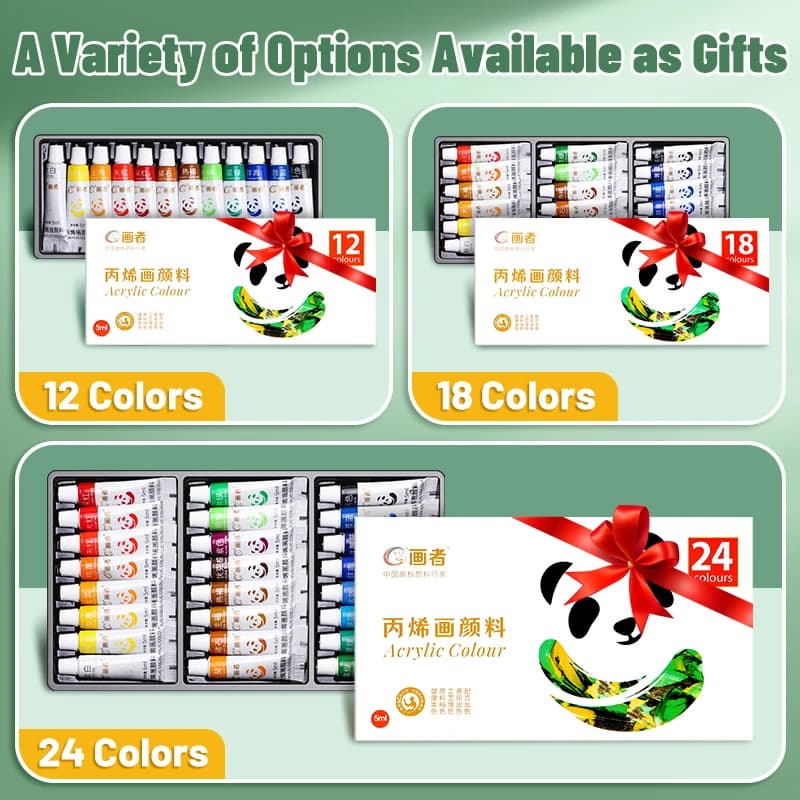 Acrylic Paint Set 24 Colors Water-Proof