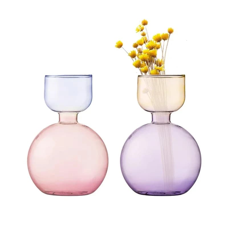 Glass Bud Vase Set of 2