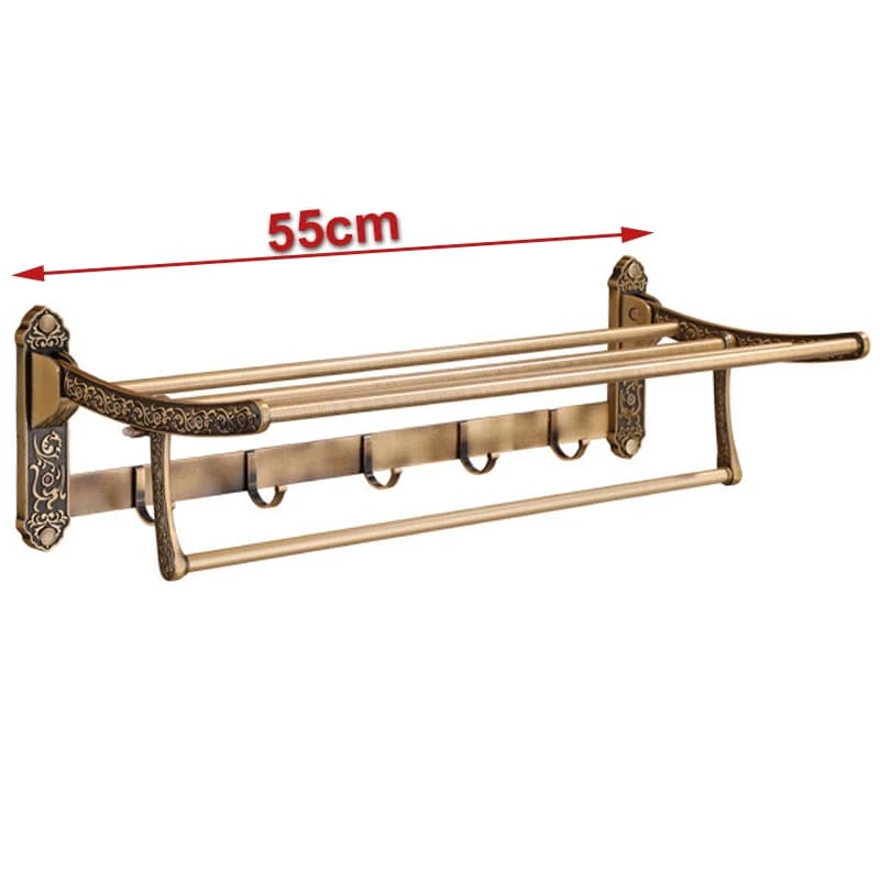 . Antique Brass Aluminium Bathroom Accessories Set,Robe hook,Paper Holder,Towel Bar,Soap Basket,Bathroom Fitting