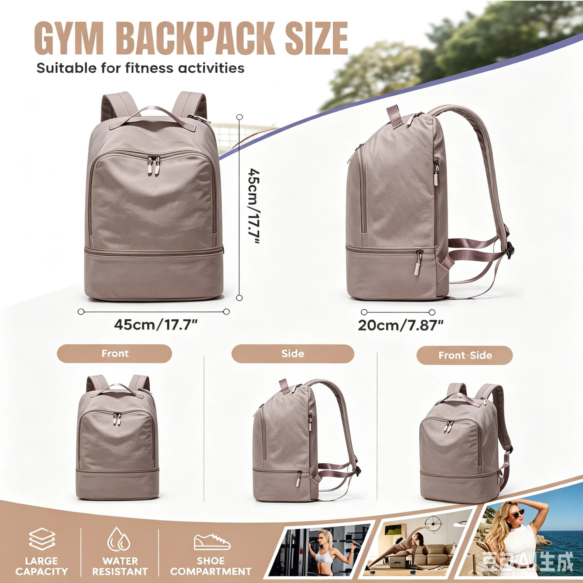 Sports Backpack With Shoe Compartment