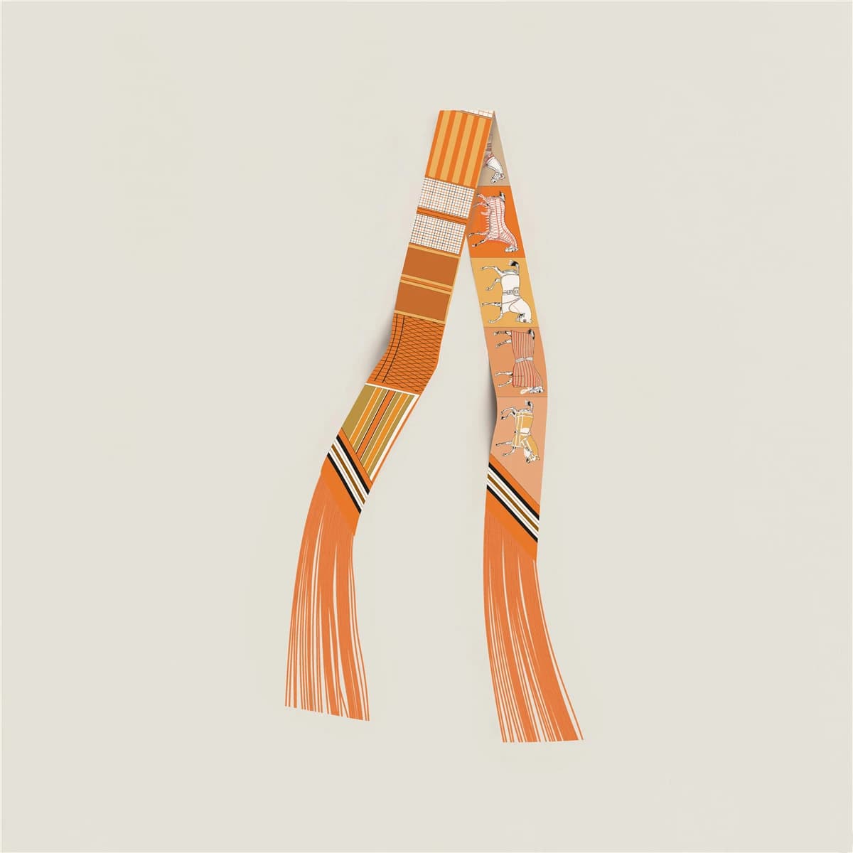 Tassel Scarf Fashion Design Women Scarf Brand Silk Scarf Hair Headband Foulard Skinny Bag Scarves Neckerchief Handbag Decoration