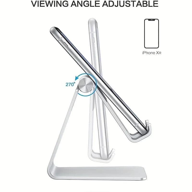 1PC Adjustable Phone Stand - Durable PP material, adjustable angle, compatible with all phones - Hands-free