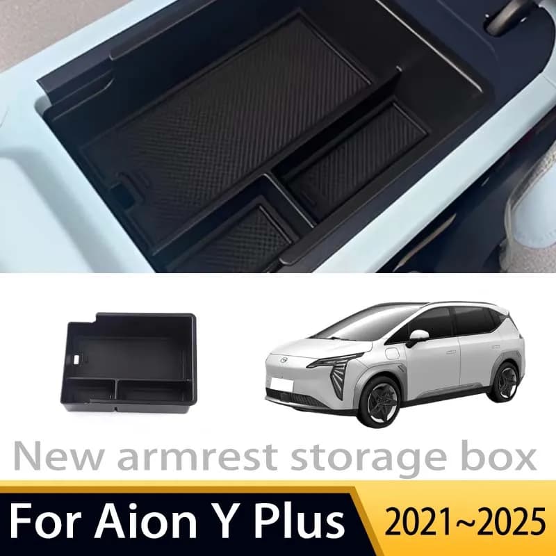 Car Accessories For Aion Y Plus 2021 2022 2023 2024 2025 Center Console Armrest Interior Storage Box Multifunctional Storage Aut