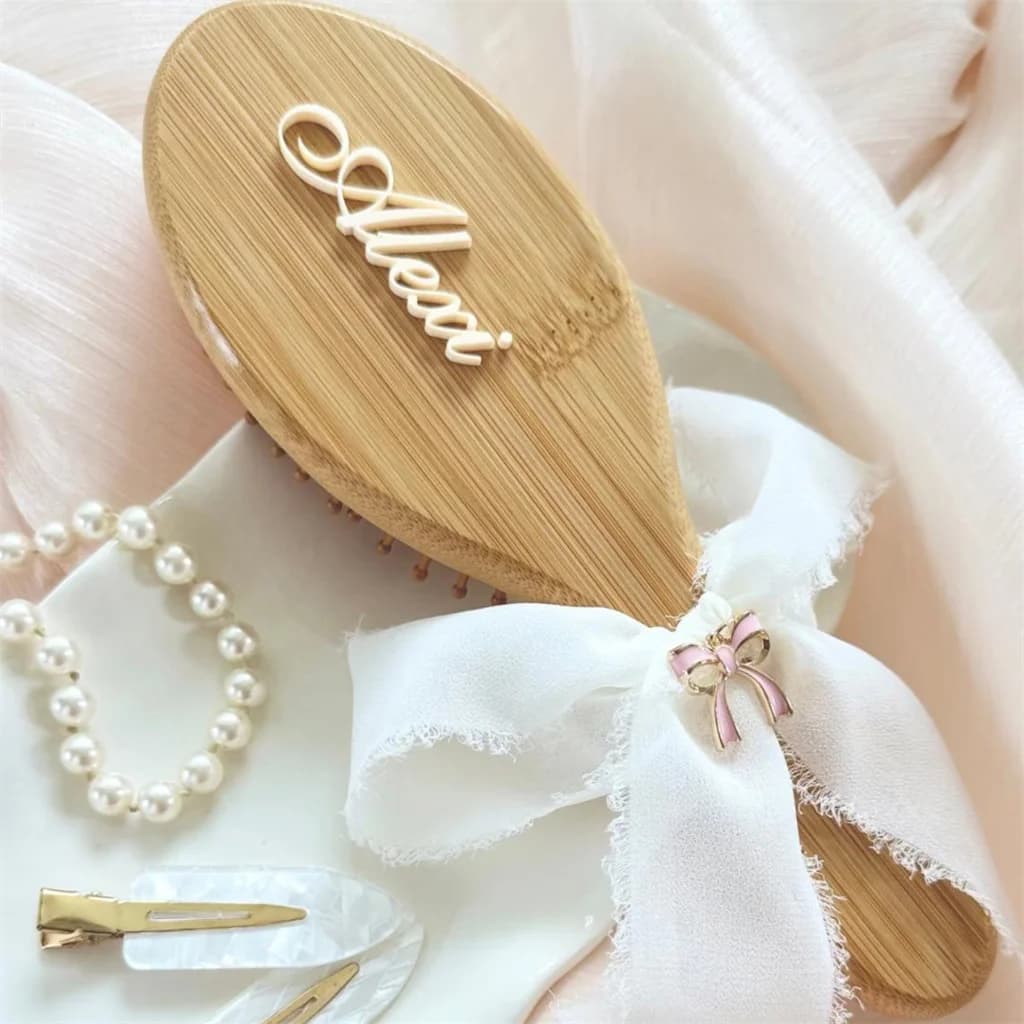 Custom Hair Brush and Comb Party Favor Set