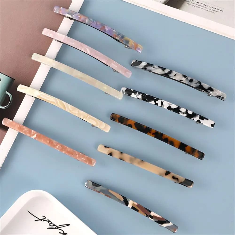 Hair Accessories Gifts Vintage Geometric Leopard Acetate Hair Clips Barrettes Hair Pin Hairpins