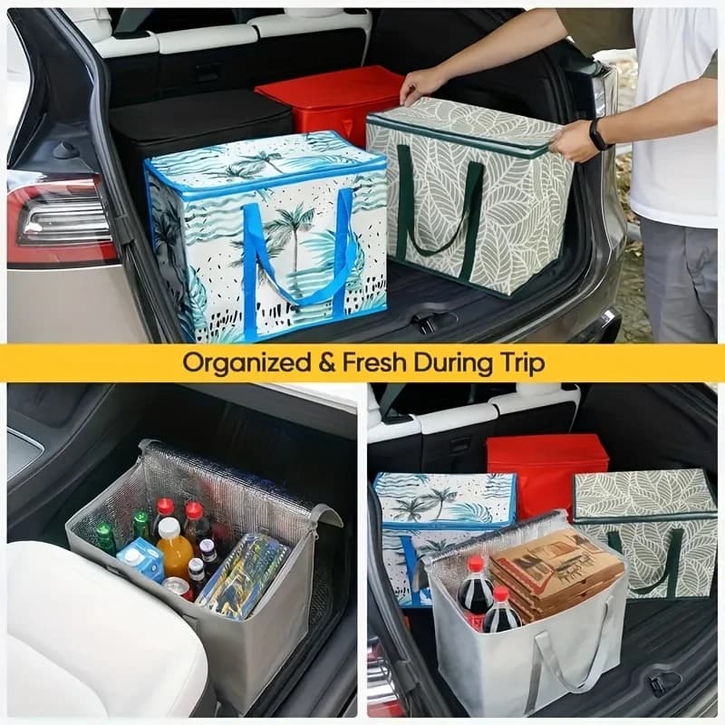Large Reusable Grocery Bag with Insulation