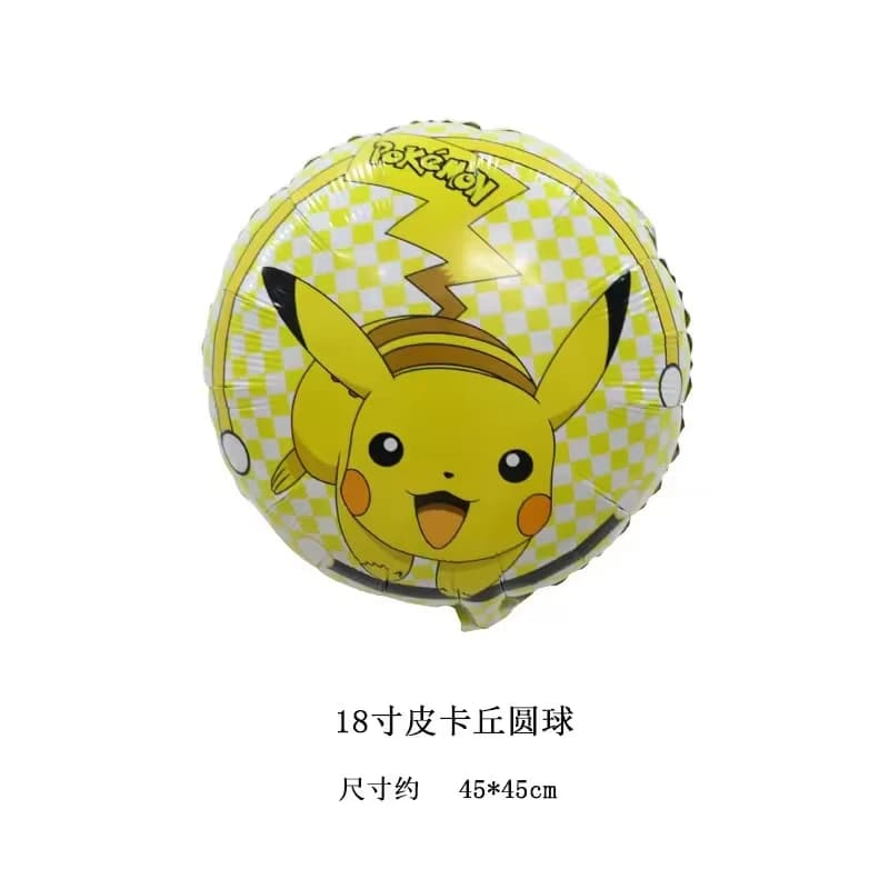 Pokemon Balloon Children Happy Birthday Party Decoration Pikachu Charmander Anime Figure Balloons Cute Cartoon Party Supplies