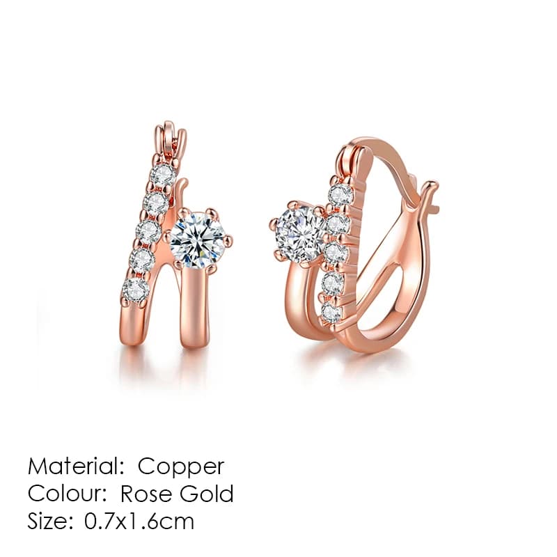 Classic Six-Claw Cubic Zirconia Stud Earrings