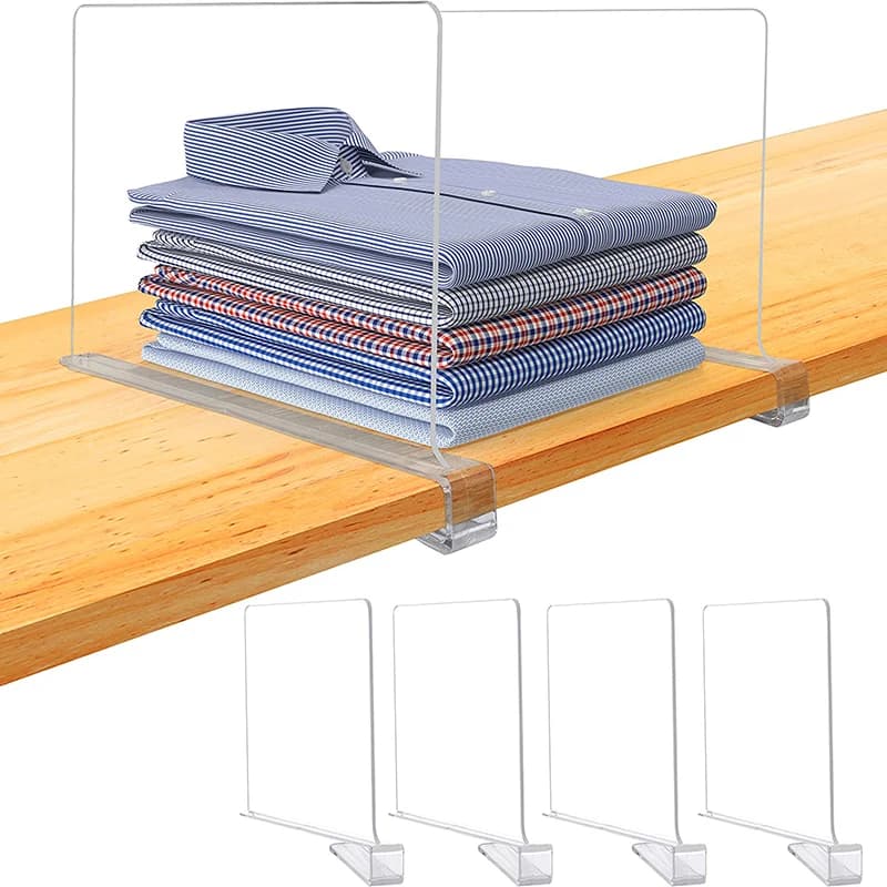 Clear Acrylic Shelf Dividers