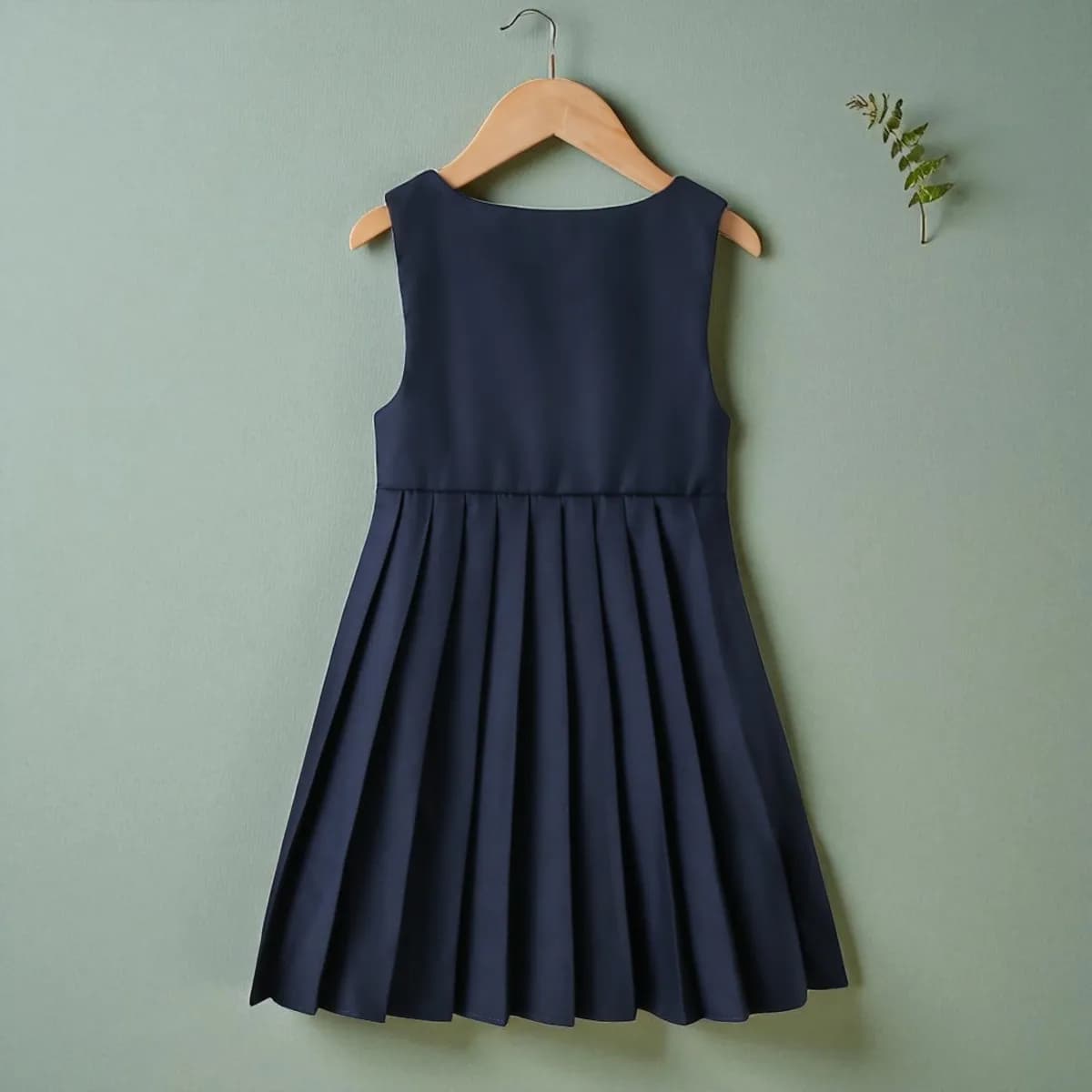 Girls School Uniform Set with Pleated Dress