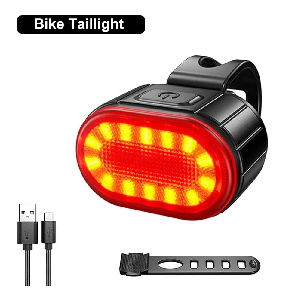 Cycling Bicycle USB Rechargeable LED Light Set