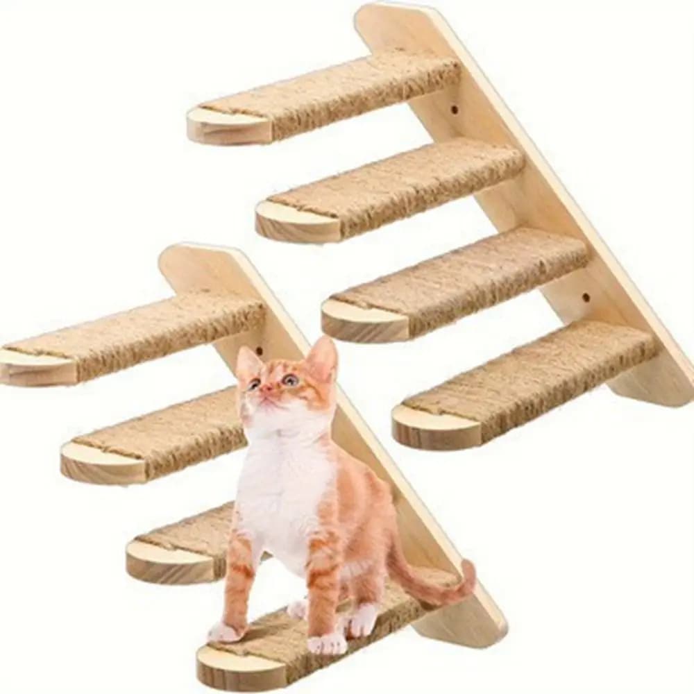 Wooden Wall-Mounted Cat Climbing Shelves